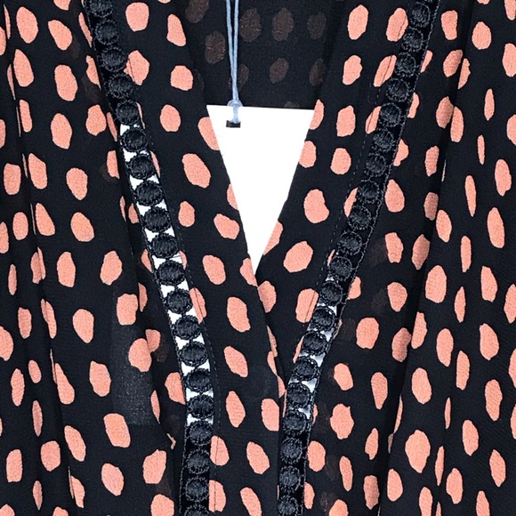 SOLD Witchery Chestnut Print Trim Sleeve Dress 4 - Picture 9 of 13